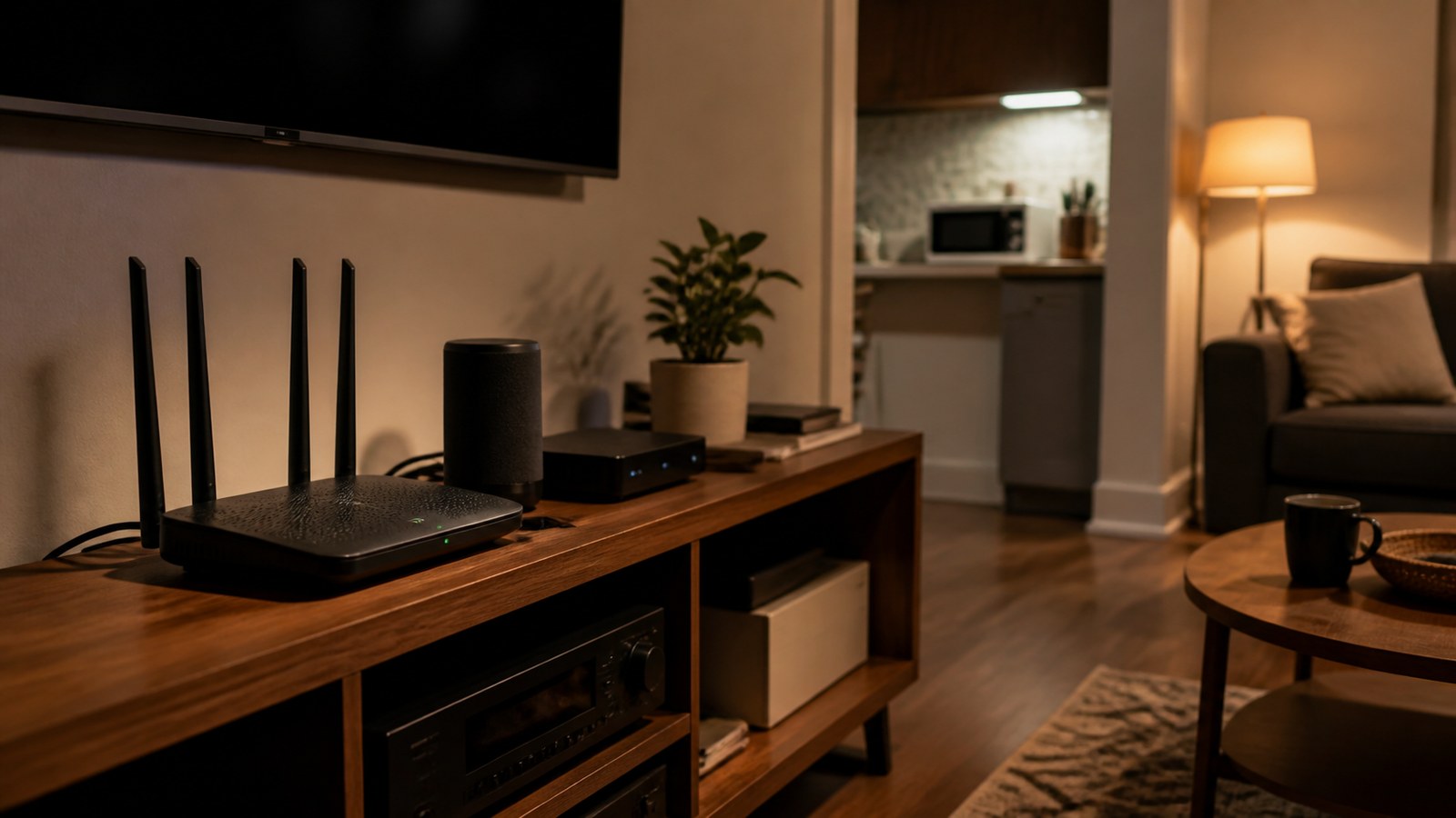 Editorial technology scene representing signal noise in wireless and electrical signal analysis