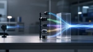 Editorial image of one weak sensor path and several combined sensor paths forming a stronger signal
